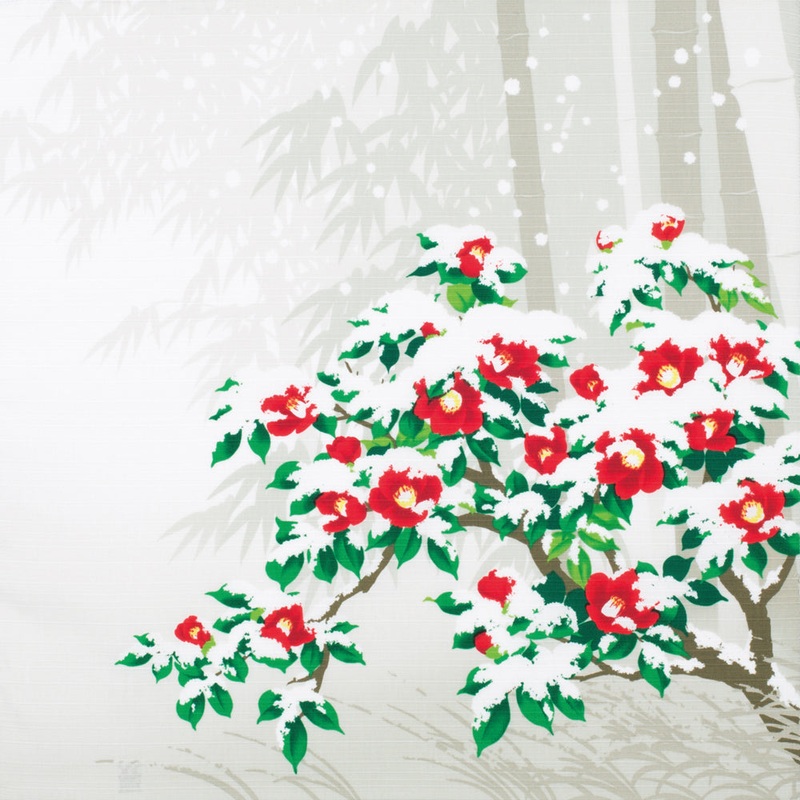 Nihon no shiki – Winter Tsubaki    (Japanese Wrapping Cloth)