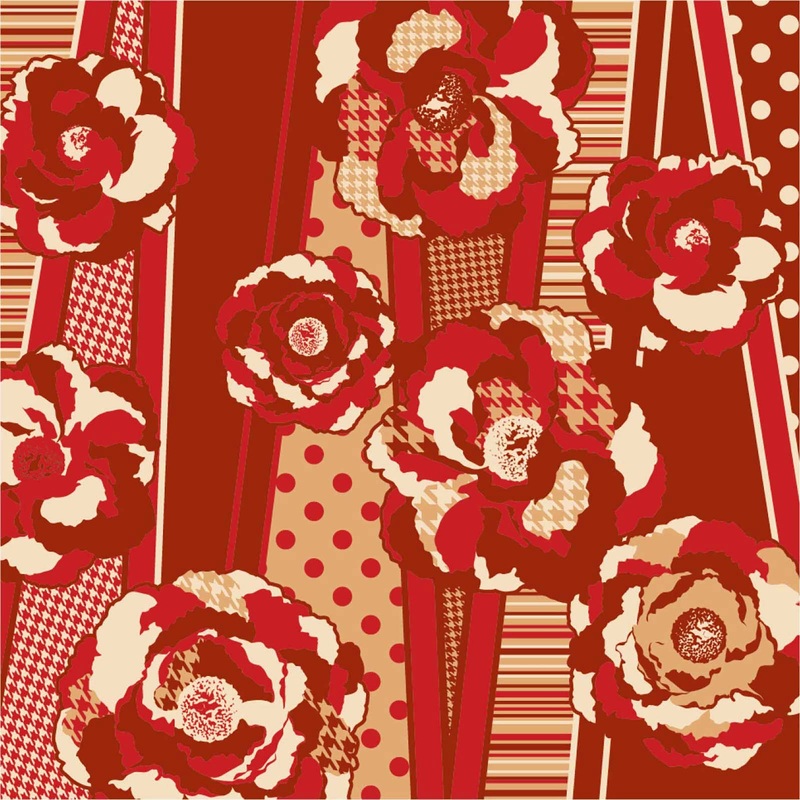 Dear Lady – Botan (Peony) Furoshiki   97X97cm   (Japanese Wrapping Cloth)