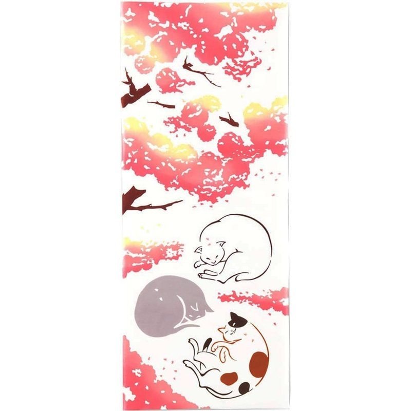 Kenema – Ohanami Neko    (The dyed Tenugui)