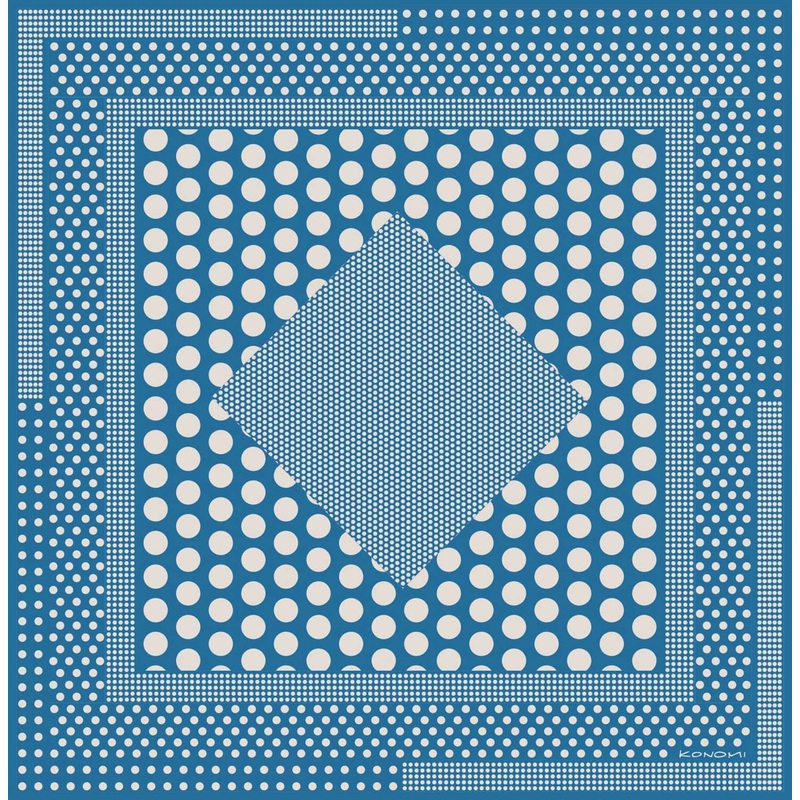 Konomi – Polka-Dot Furoshiki-Blue 50 x 50 cm Futoshiki (Japanese Wrapping Cloth)
