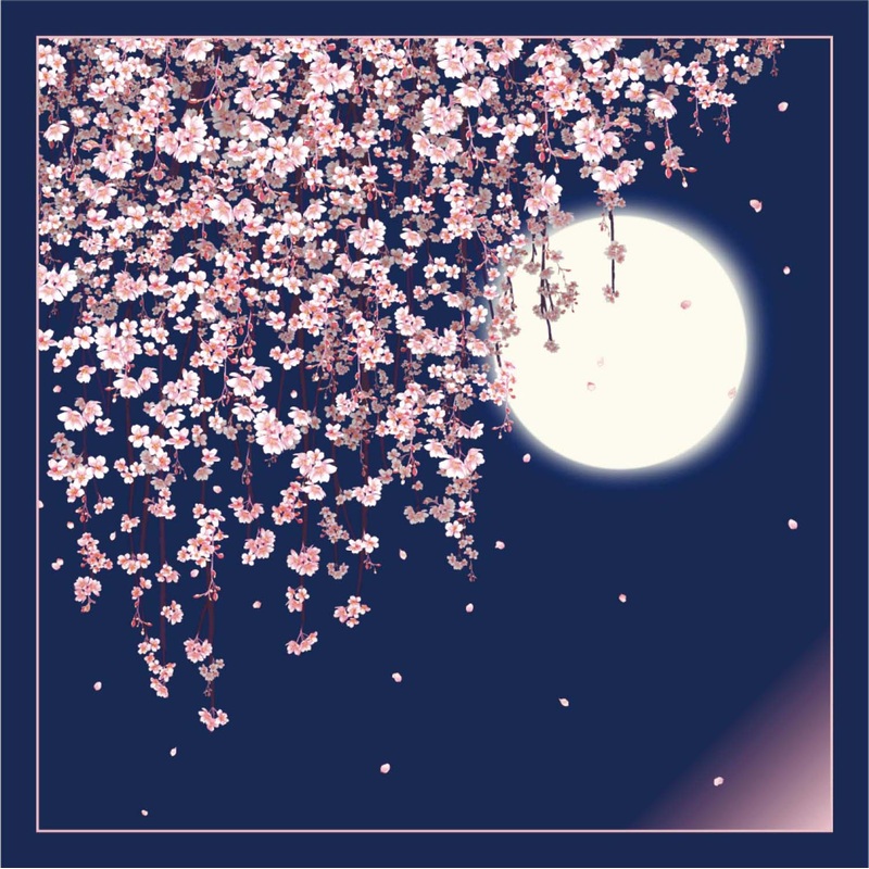 Nihon no shiki – Nihon no Haru    (Japanese spring)   (Japanese Wrapping Cloth) 50 x 50 cm