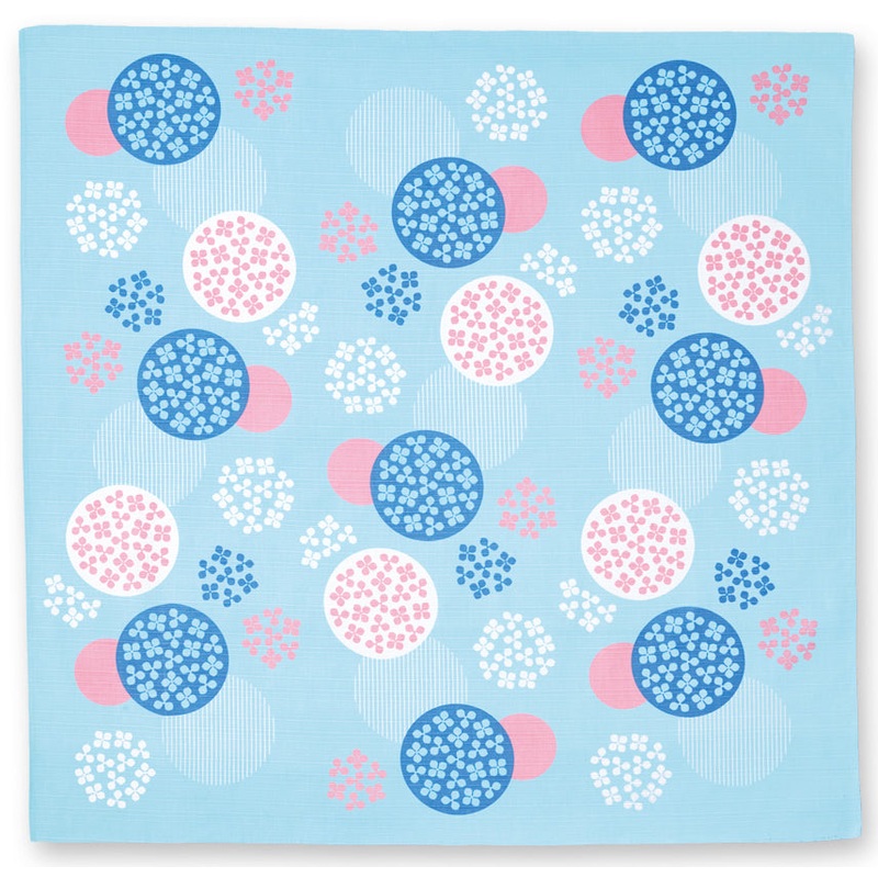Okamisan – Ajisai – Furoshiki 70 x 70 cm