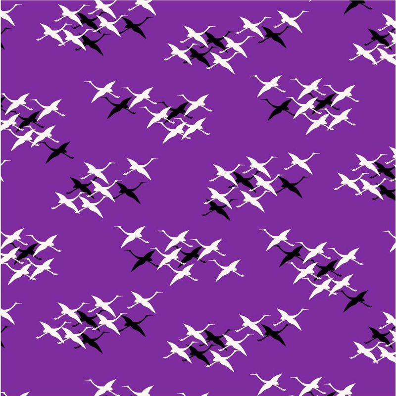 Seiran –  Crane   70cm – Furoshiki (Japanese Wrapping Cloth)  70 x 70 cm