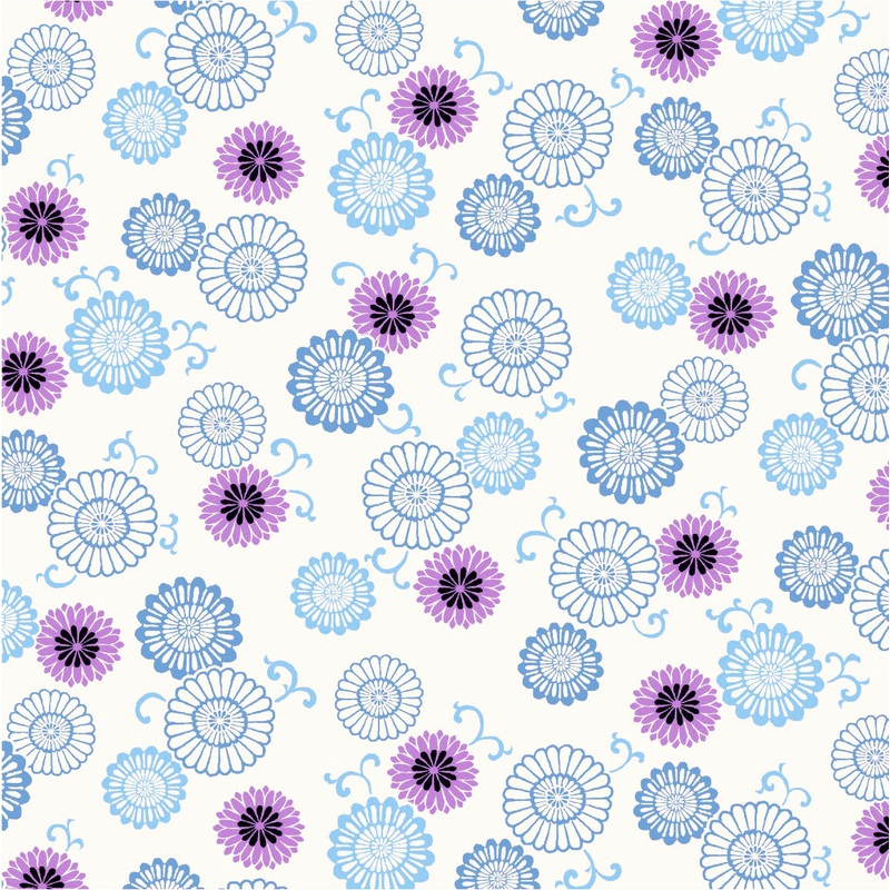 Seiran – Hana Sarasa   70cm (Japanese Wrapping Cloth)  70 x 70 cm
