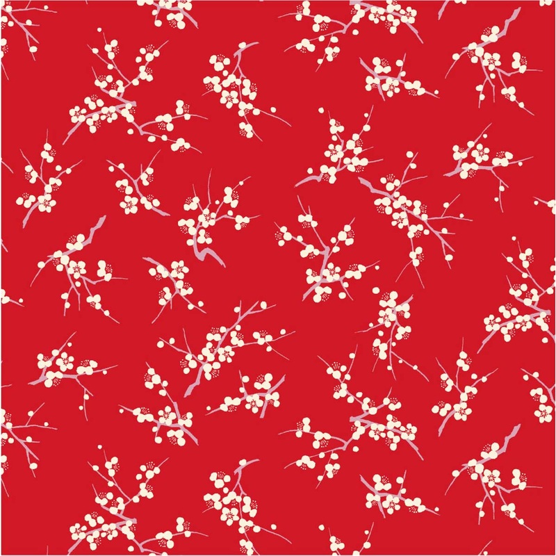 Seiran –  Plum   70cm – Furoshiki (Japanese Wrapping Cloth)  70 x 70 cm