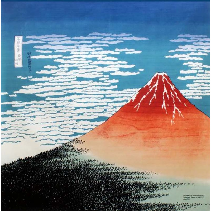 Sumidagawa – Katsushika Hokusai -Aka Fuji ( ) – Furoshiki 104 x 104 cm