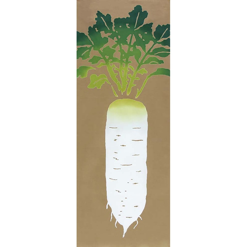 Wafuka – Daikon marugoto Ippon (The dyed Tenugui) – Japanese traditional Tenugui