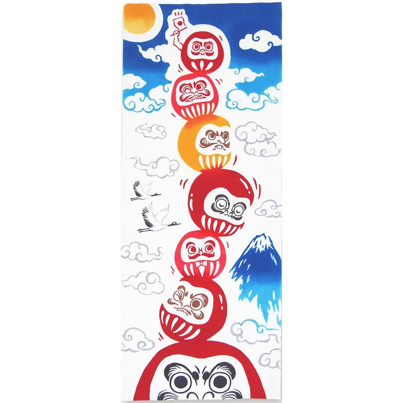 Kenema  – Daruma ochizu  () (The dyed Tenugui)- Japanese traditional Tenugui
