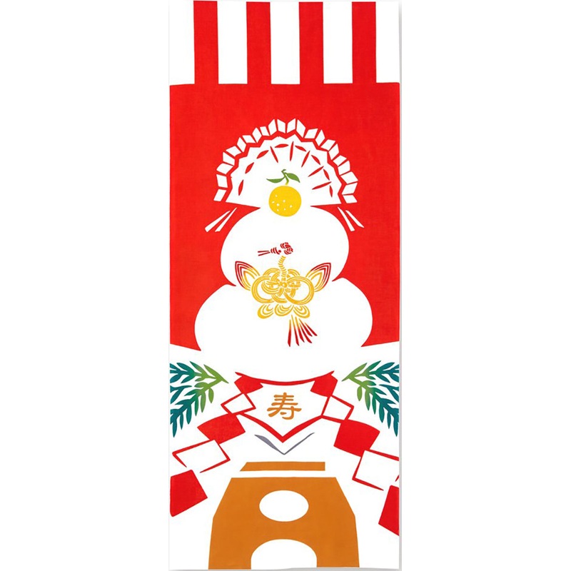 Kenema  – Iwai kagamimochi (Celebration Kagami Mochi)   (The dyed Tenugui)