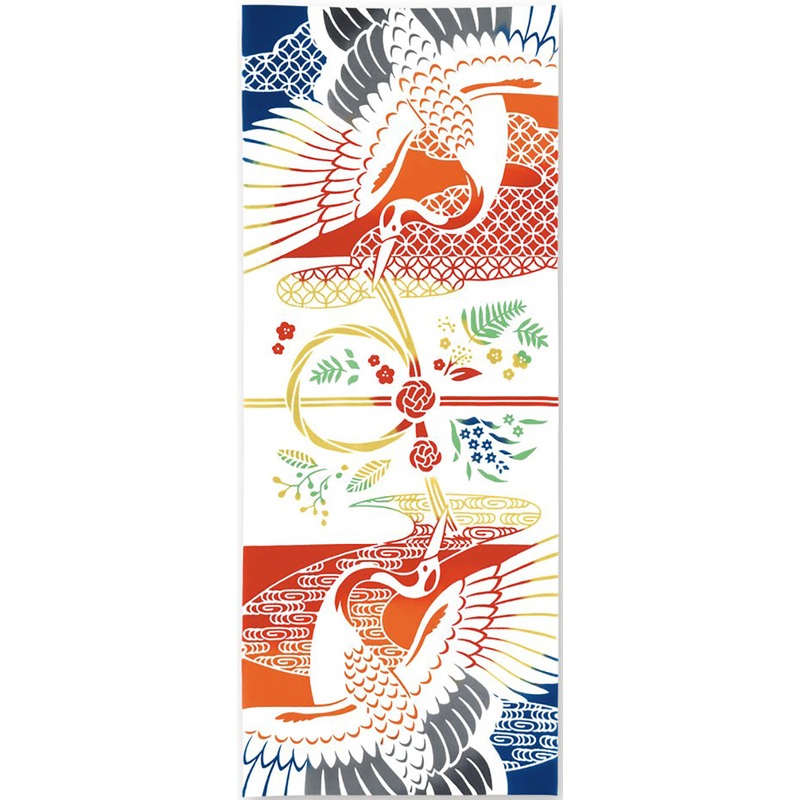 Kenema  – Kisho tsuru musubi (The dyed Tenugui)- Japanese traditional Tenugui