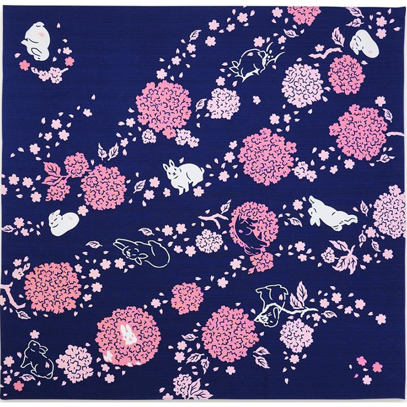 Kenema – Mari Sakura to Usagi  (Sakura and Rabbit)   – Furoshiki  90X90cm