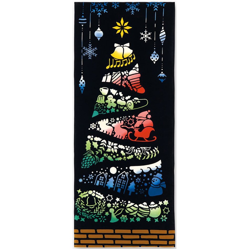Kenema – Stained glass tree (The dyed Tenugui) – Japanese traditional Tenugui