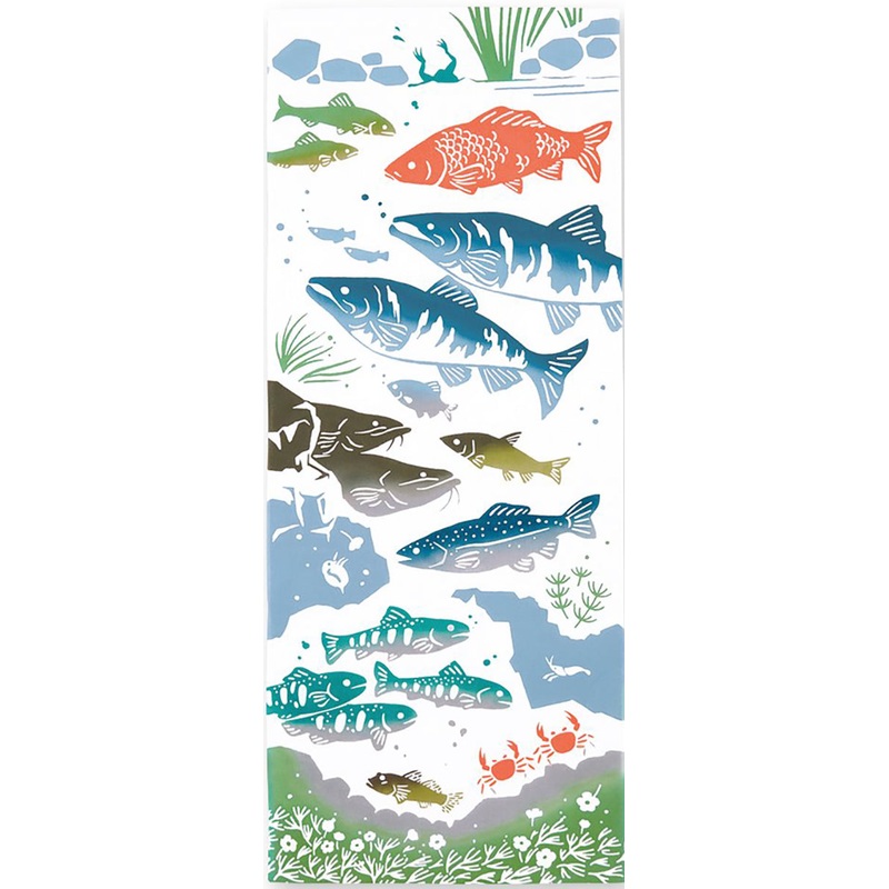 Kenema – Tansuigyo (Freshwater fish) ()   (The dyed Tenugui)