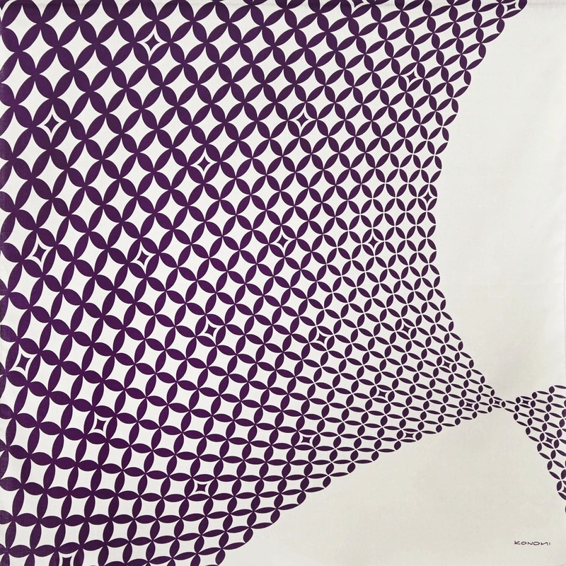 Konomi – Shippo / Purple  Furoshiki  97X97cm  (Japanese Wrapping Cloth)