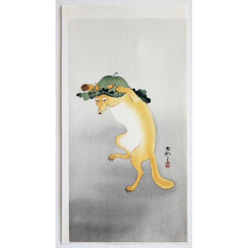 Ohara  Koson – Odoru Kitsune  (A dancing fox) – Free Shipping