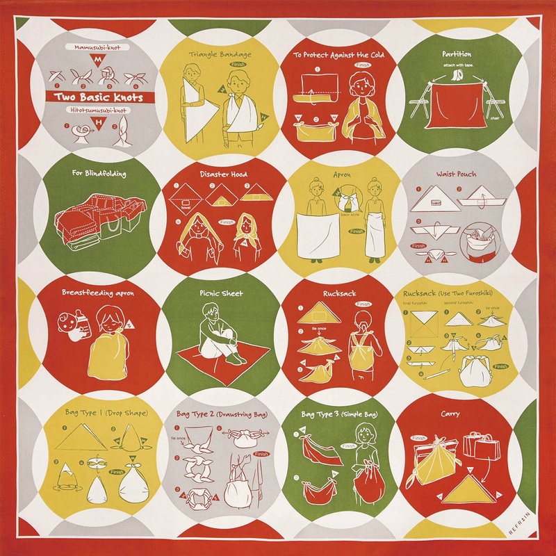 REFRAIN – Water repellent finish – Disaster prevention furoshiki () – Furoshiki   105 x 105 cm