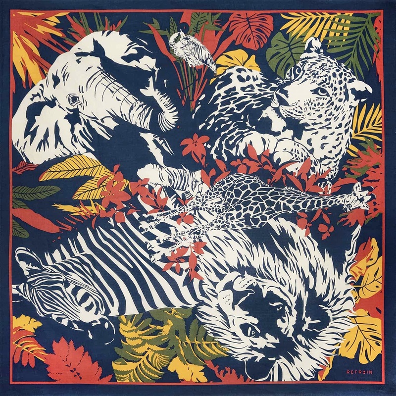 REFRAIN – Water repellent finish – Safari ()  – Furoshiki   110 x 110 cm