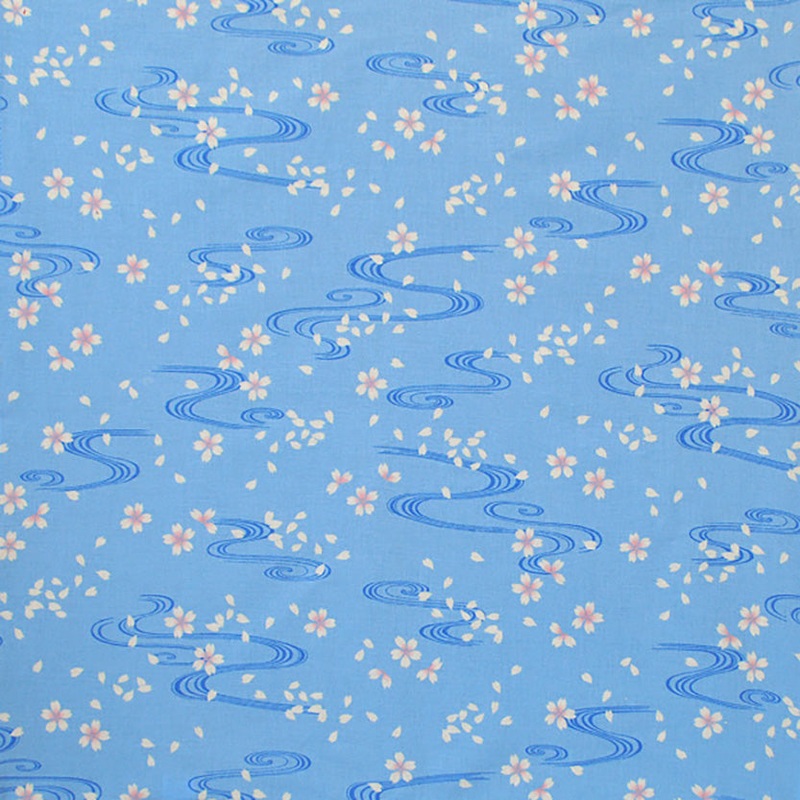 Seiran – Sakura Ryusui (Sakura flowing water)     48cm (JAPANESE WRAPPING CLOTH) 48 X 48 CM