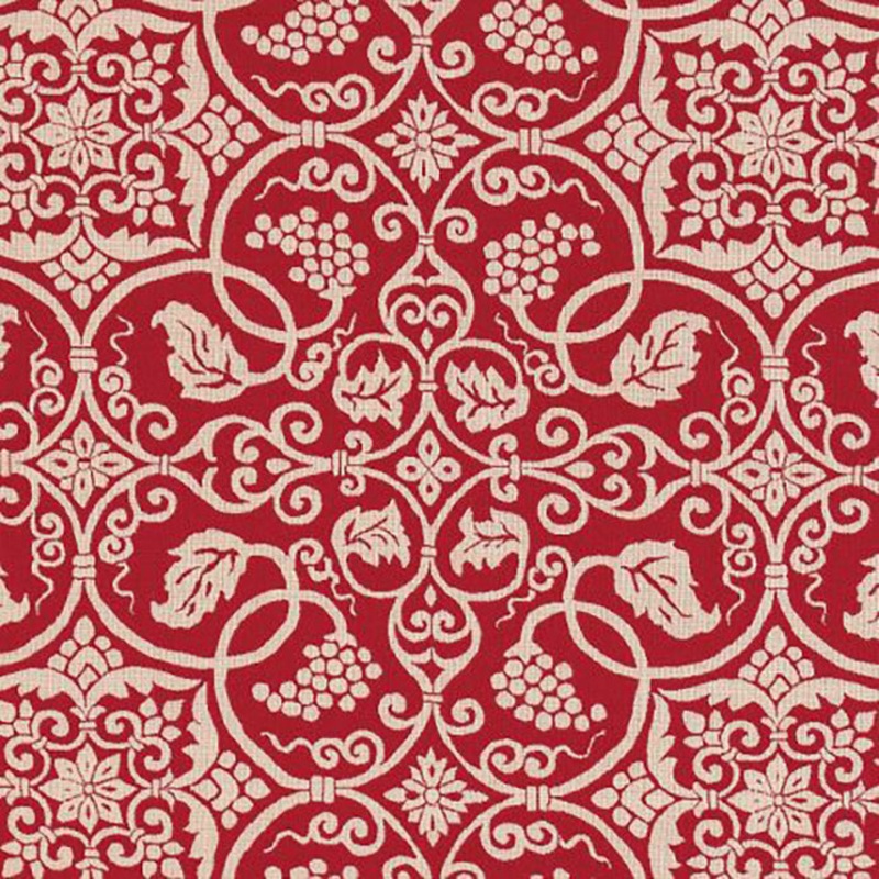 Shosoin Nishigin – Budou karakusamon Aka  120   – Furoshiki   120 x 120 cm