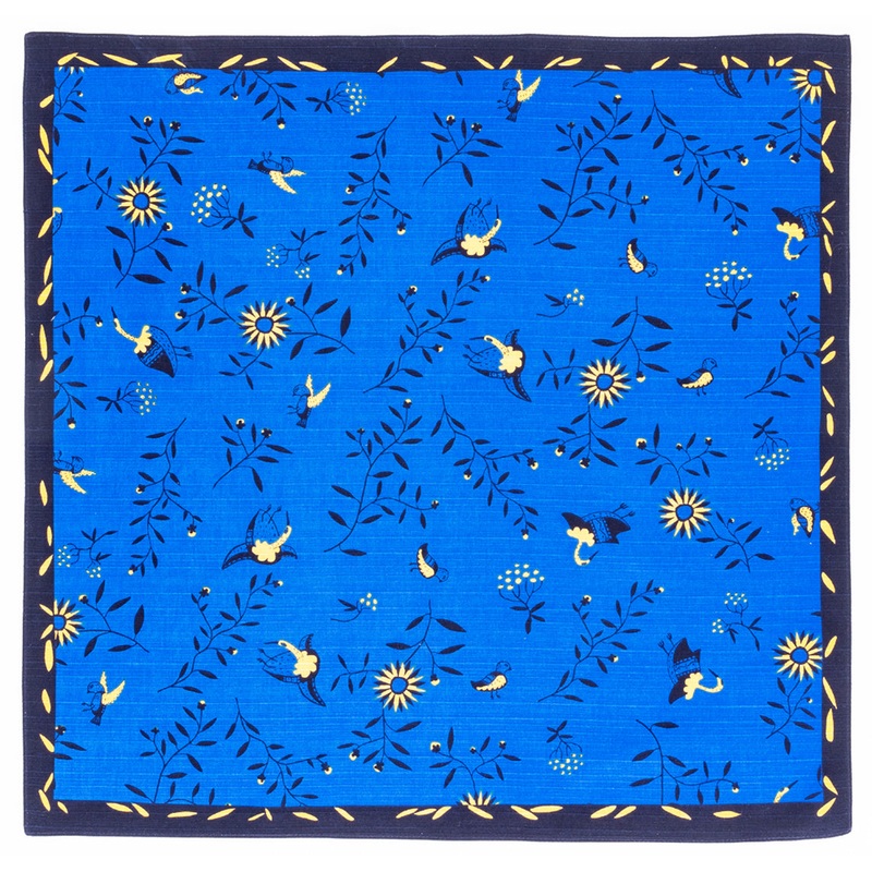 Support Ukraine FuroshikiTree of life  (Blue)   Furoshiki  (Japanese Wrapping Cloth)   50 x 50 cm