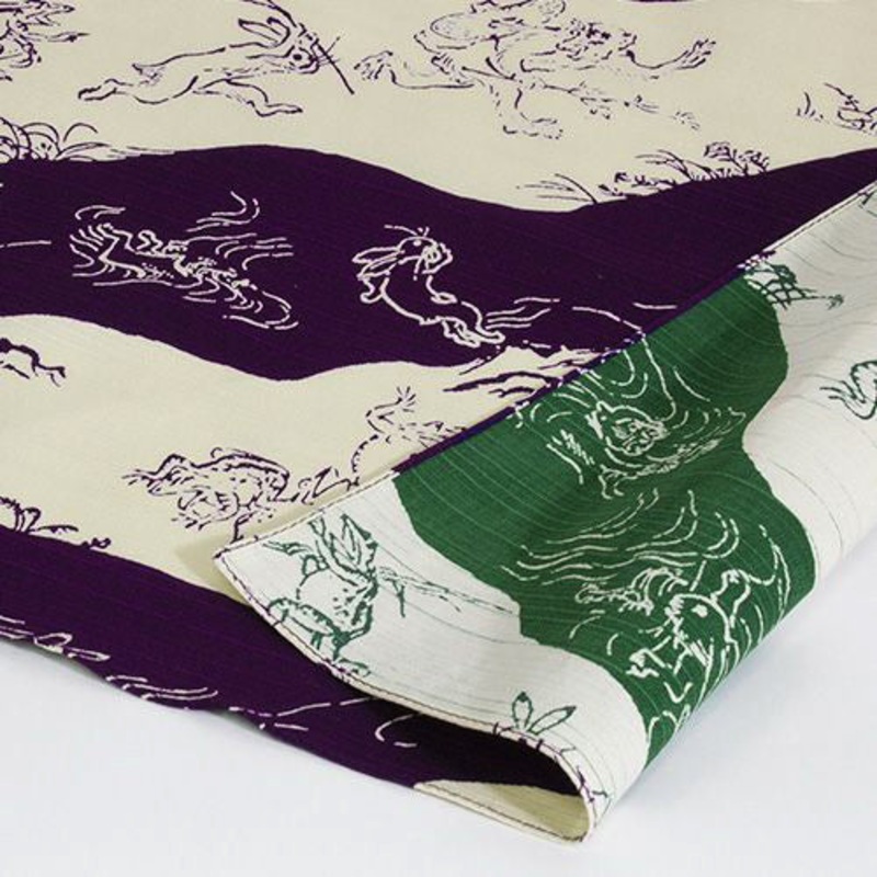 Cho Jyu Jinbutsu Giga – Double Sided Dyeing      – Furoshiki 104 x 104 cm