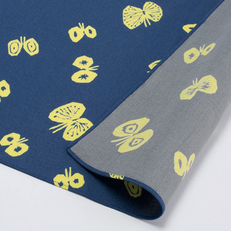 Cho Musubi – hana hane navy/grey – Double Sided Dyeing  GA  hana hane / – Furoshiki 50 x 50 cm