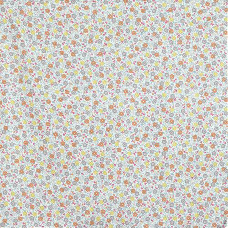 Cohare  – Aqua Drop (Water repellent finish)  flower mini bouquet gray (flower  ) – Furoshiki   100 x 100 cm