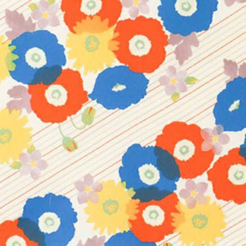 Cohare  – flower stripe beige(flower  ) – Furoshiki   45 x 45 cm