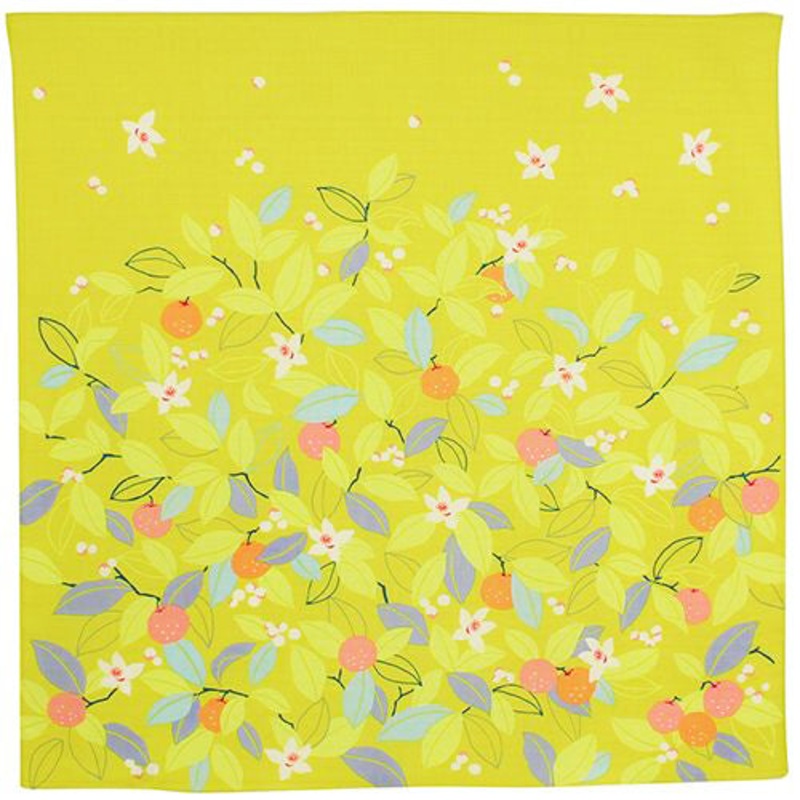 Himemusubi – Citrus rose      Yellow  – Furoshiki   70 x 70 cm