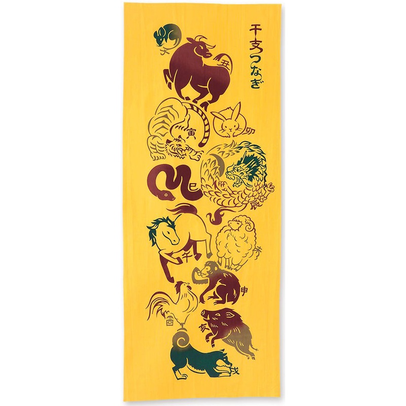 Kenema  – Eto tsunagi  (Zodiac)   (The dyed Tenugui)