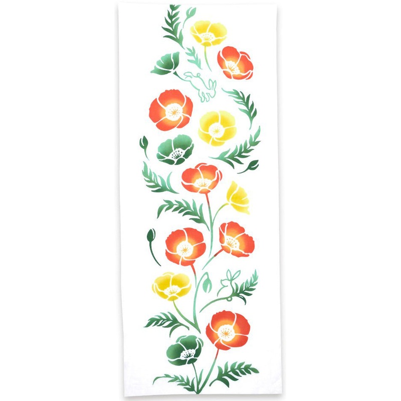 Kenema – Koi to poppy           (The dyed Tenugui)