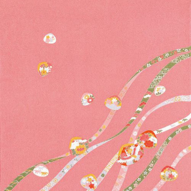 Rayon Chirimen – Koyomi Kaiawase  Rose –  – Furoshiki  68 x 68 cm