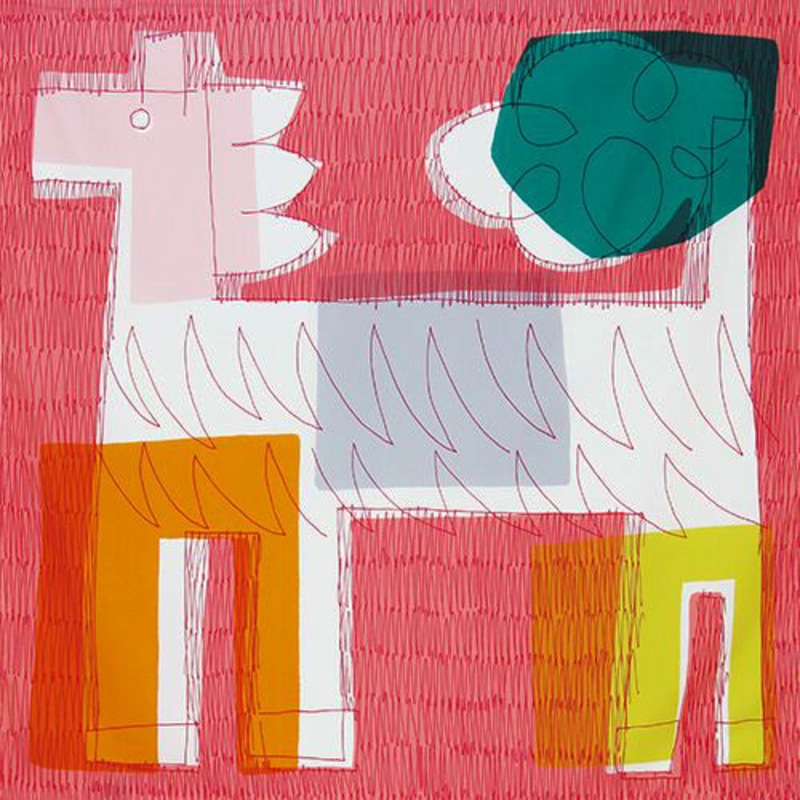 Suzuki Masaru – Aqua Drop (Water repellent finish)  – PONYLAND pink   ()- Furoshiki   70 x 70 cm
