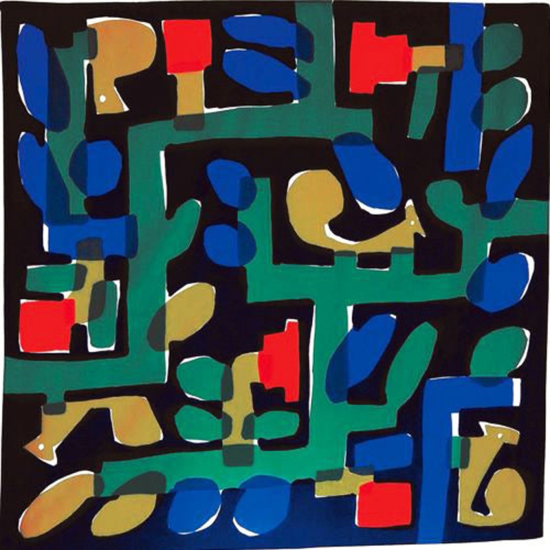 Suzuki Masaru – Aqua Drop (Water repellent finish)  – TREE HOUSE  navy   ()- Furoshiki   100 x 100 cm