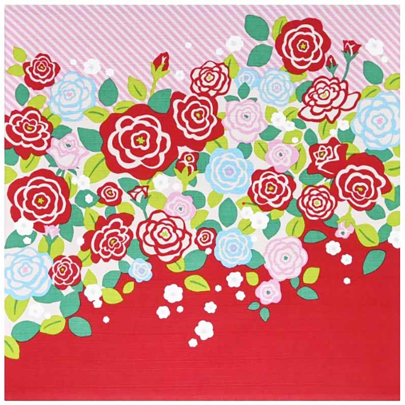 Dear Lady –  (Rose) Furoshiki   50 X 50 cm   (Japanese Wrapping Cloth)