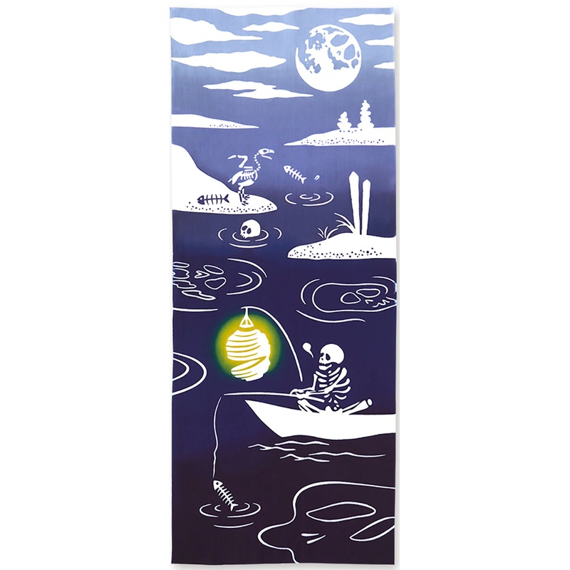 Kenema –  Fishing in the Sanzu River       (The dyed Tenugui)