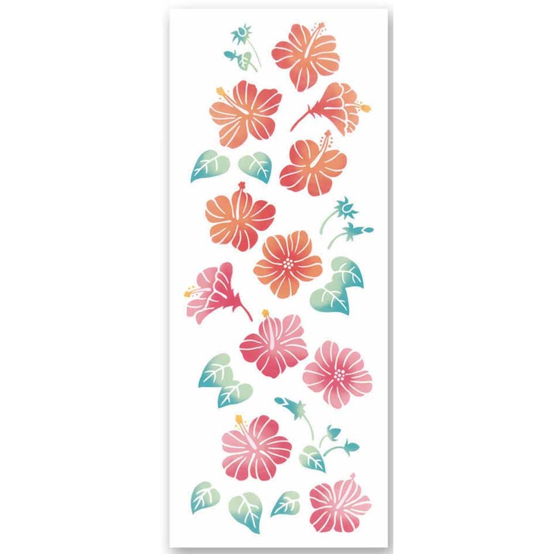 Kenema – Hibiscus Garden  (The dyed Tenugui) – Japanese traditional Tenugui