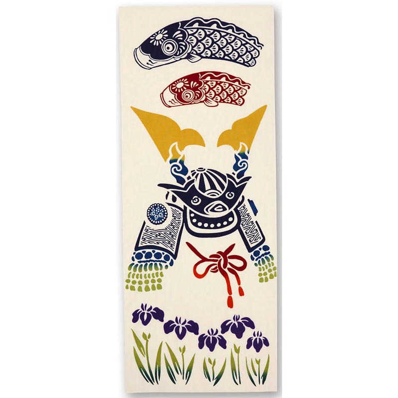 Kenema  – Kabuto kazari   (Boys’ Festival)  Japanese Tradition Cotton Towel (The dyed Tenugui)