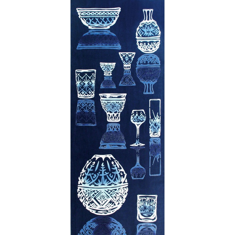 Kenema – Kiriko Glass  (The dyed Tenugui)