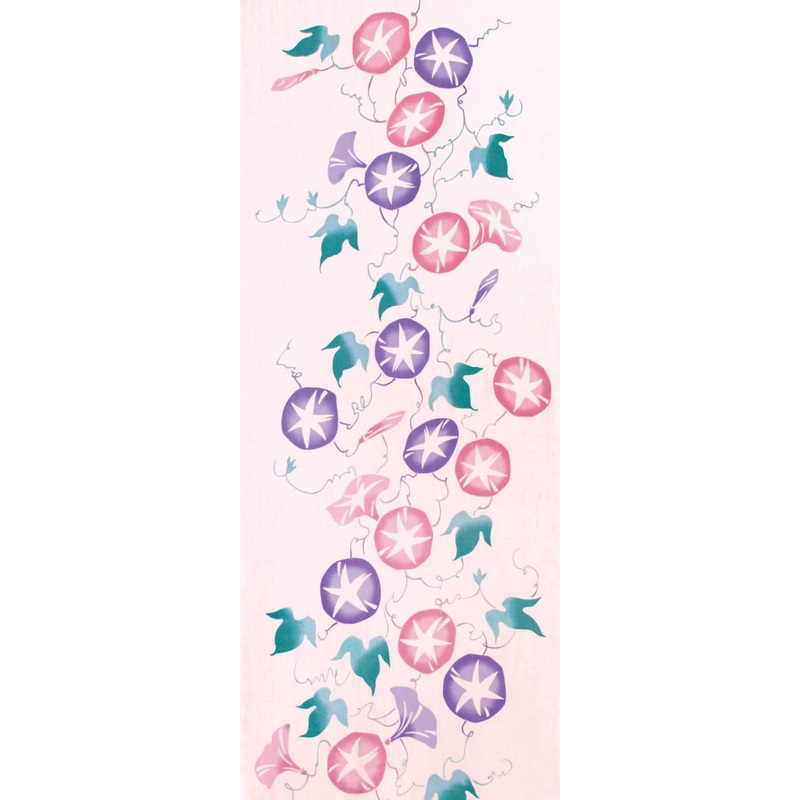 Kenema – Morning glory Pink  (The dyed Tenugui)