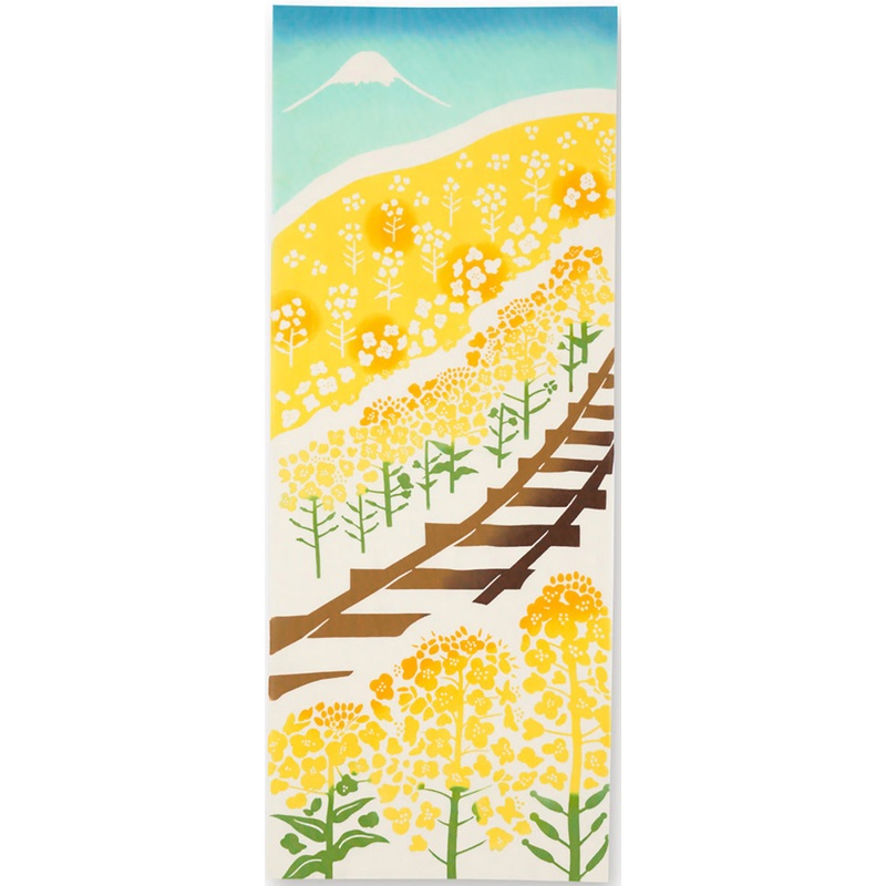 Kenema – Nanohana no tabiji    (The dyed Tenugui) – Japanese traditional Tenugui