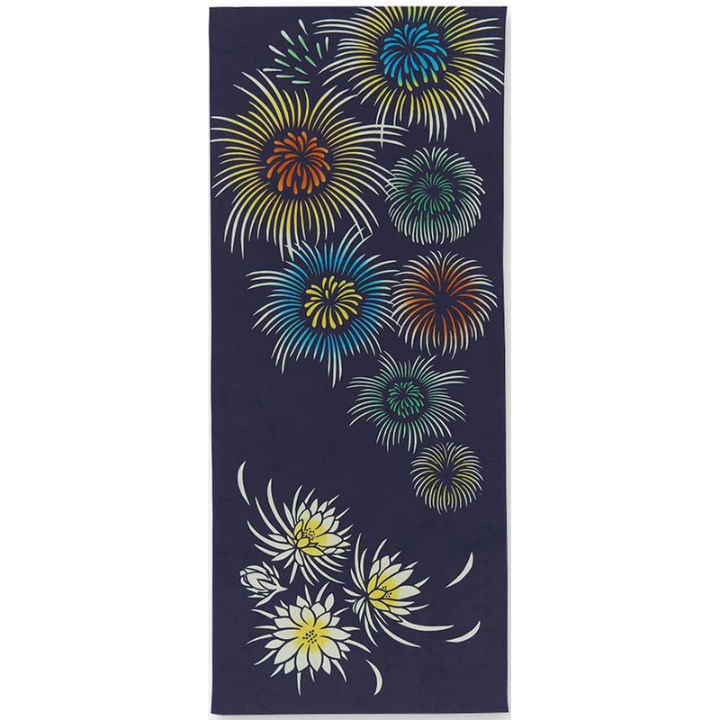Kenema – Summer Night Flower  (The dyed Tenugui) – Japanese traditional Tenugui