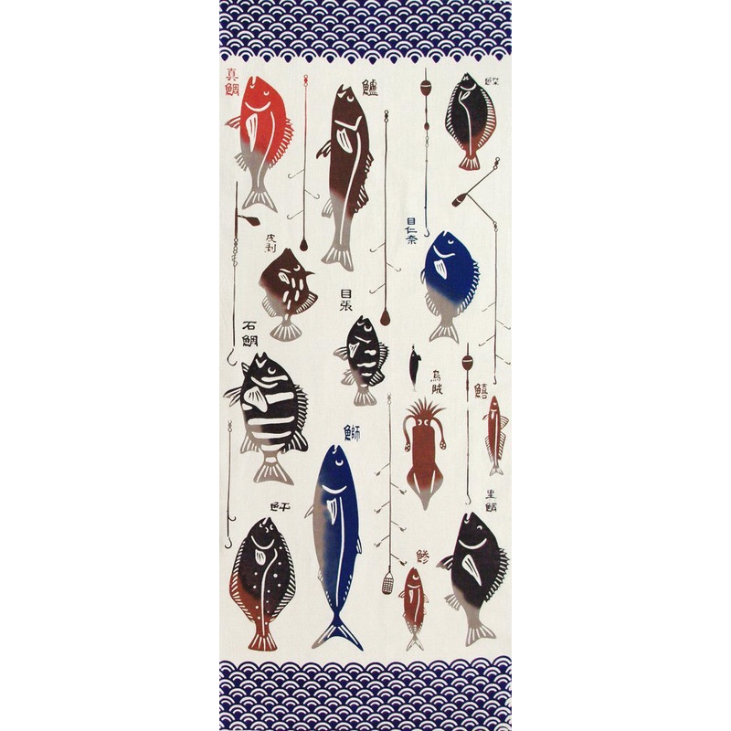 Kenema – Taikobo (Angler) (The dyed Tenugui)