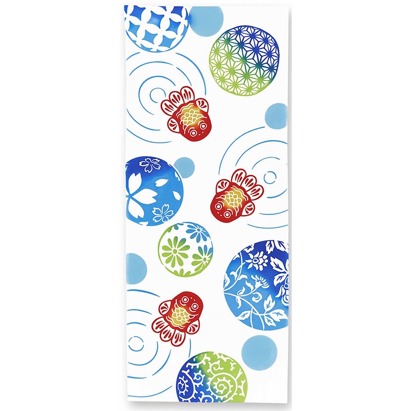 Kenema – Water surface goldfish  (The dyed Tenugui) – Japanese traditional Tenugui