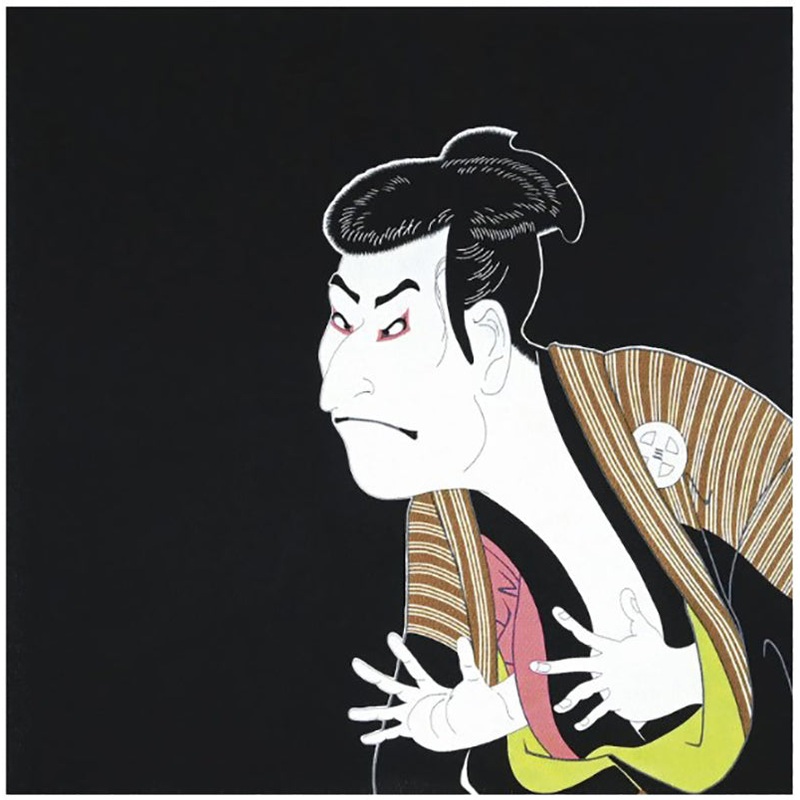 Chirimen Furoshiki – Sharaku   – Furoshiki (Japanese Wrapping Cloth)68 x 68 cm