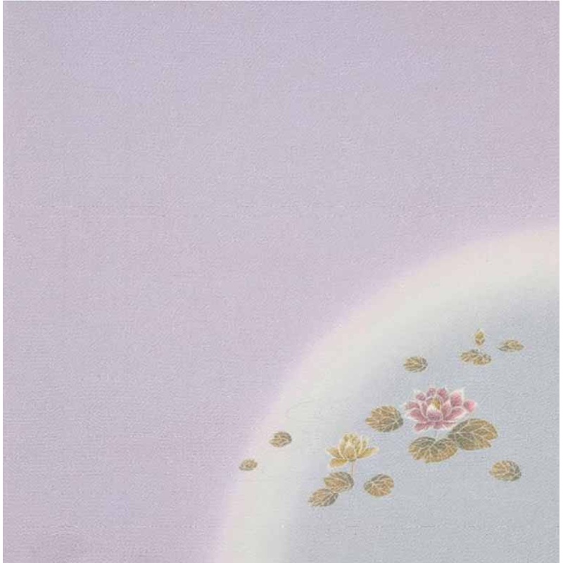 Chirimen Yusen Furoshiki 100% silk  – Lotus    – Furoshiki (Japanese Wrapping Cloth)45 x 45 cm