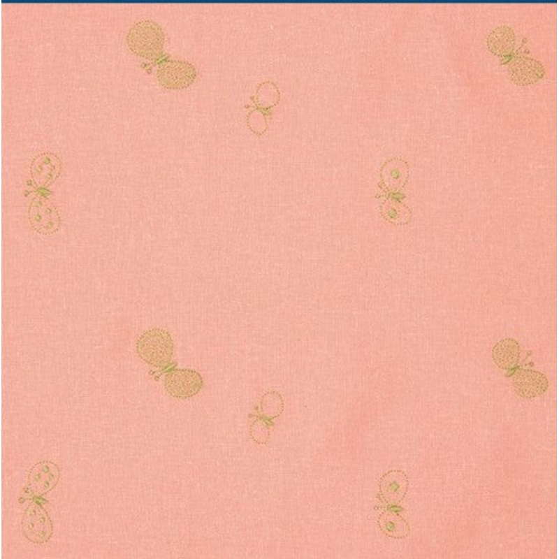 Cho Musubi – 48 Mina Perhonen Linen Embroidery L choucho Salmon Pink – 48   L choucho