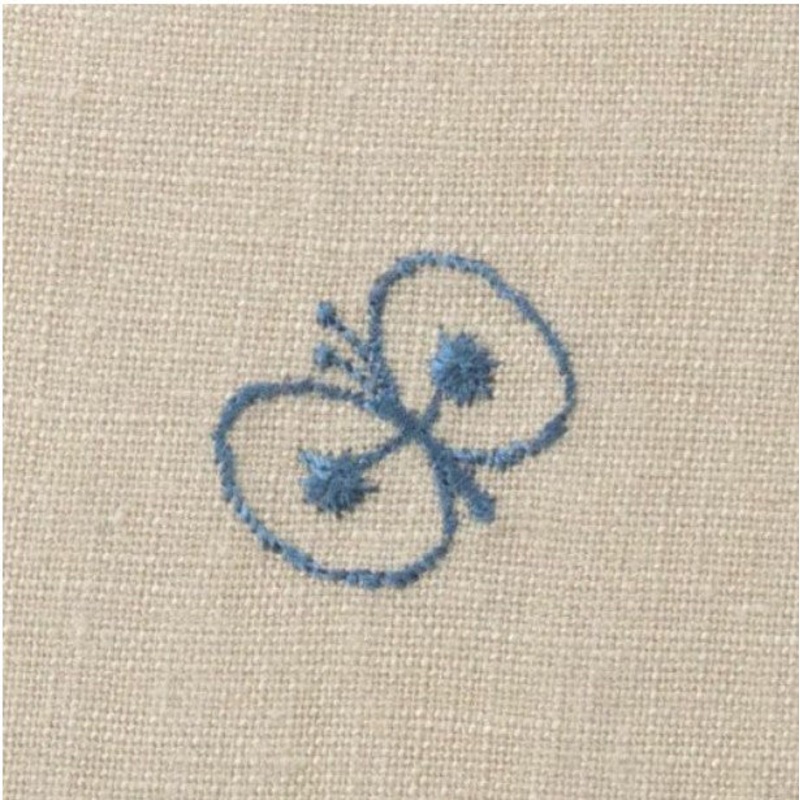 Cho Musubi – 50 Mina Perhonen Linen Embroidery butterfly Light gray – 50      50 cm