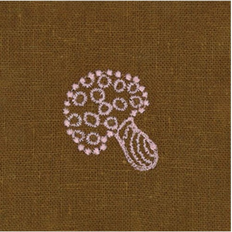 Cho Musubi – 50 Mina Perhonen Linen Embroidery [Limited Quantity] Polka Brown -50    polka