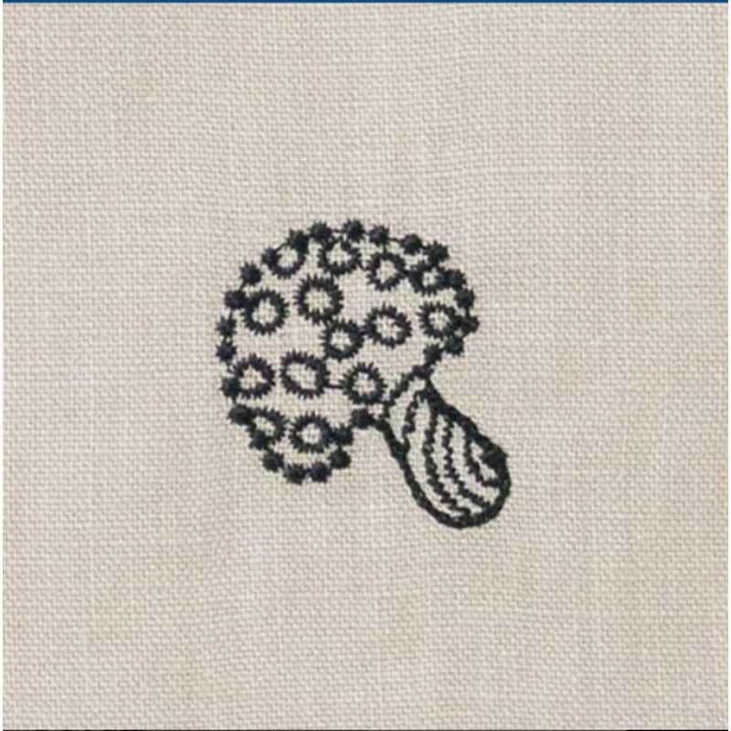 Cho Musubi – 50 Mina Perhonen Linen Embroidery [Limited Quantity] Polka Light Gray -50    polka